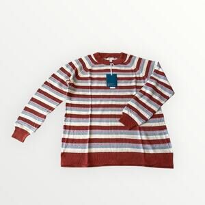 Striped Red and White Women's Sweater